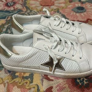 Vintage Havana Shoes size 8 white and gold